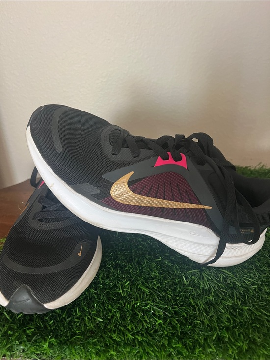 Nike Shoes - Nike Quest 5 black, gold, pink running shoes size 9.5 GUC DD 9291-009.